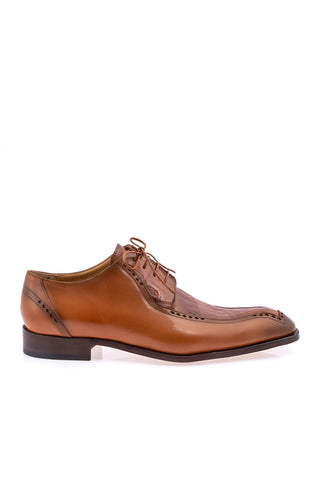 Mauri 1057 Crocodile & Leather Derby-AmbrogioShoes