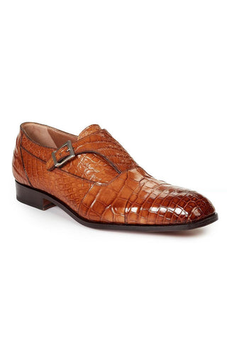 Mauri 1069 Men's Handmade Brunei Alligator Hand-Painted Brandy Loafers (MA3003)-AmbrogioShoes