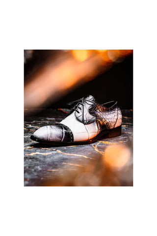 Mauri 1087/2 Flawless Exotic Alligator Skin Cap-Toe Derby (MA5595)-AmbrogioShoes