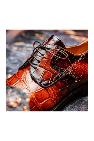 Mauri 1087/2 Flawless Exotic Alligator Skin Cap-Toe Derby (MA5595)-AmbrogioShoes