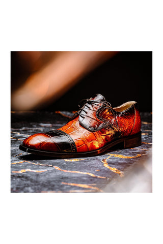 Mauri 1087/2 Flawless Exotic Alligator Skin Cap-Toe Derby (MA5595)-AmbrogioShoes