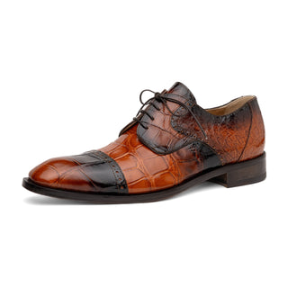Mauri 1087/2 Flawless Men's Shoes Exotic Alligator Skin Cap-Toe Derby (MA5595)(Special Order)-AmbrogioShoes