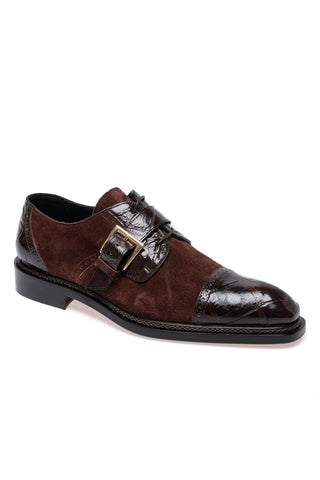 Mauri 1087/4 Flawless Alligator & Suede Derby (MA5696)-AmbrogioShoes