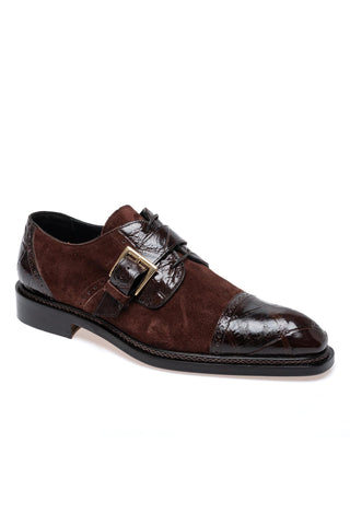 Mauri 1087/4 Flawless Exotic Alligator Skin & Suede Derby (MA5696)-AmbrogioShoes