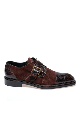 Mauri 1087/4 Flawless Exotic Alligator Skin & Suede Derby (MA5696)-AmbrogioShoes