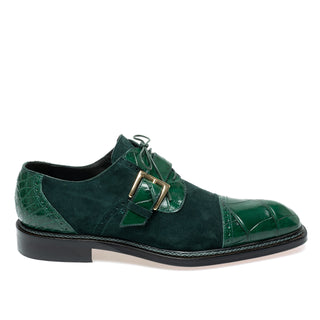 Mauri 1087/4 Flawless Men's Shoes Exotic Alligator Skin & Suede Leather Derby (MA5696)-AmbrogioShoes