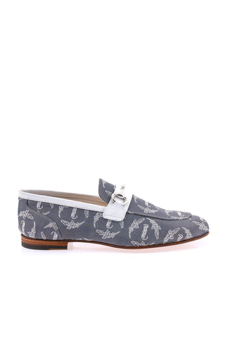 Mauri 1099/6 Fabric & Leather Horse-Bit Loafer-AmbrogioShoes
