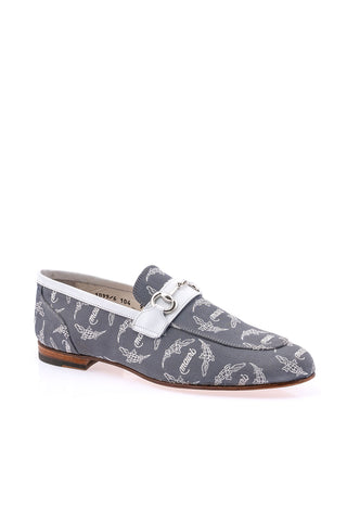 Mauri 1099/6 Fabric & Leather Horse-Bit Loafer-AmbrogioShoes