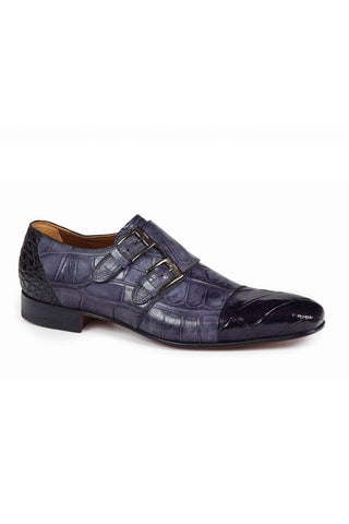 Mauri 1152 Exotic Alligator Monk Strap (MA4637)-AmbrogioShoes