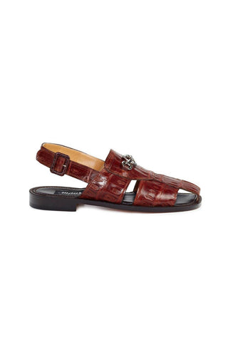 Mauri 1880 Exotic Baby Crocodile Skin Sandals (MA4502)-AmbrogioShoes