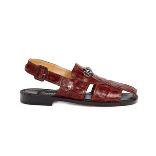 Mauri 1880 Exotic Baby Crocodile Skin Sandals (MA4502)(Made to Order)-AmbrogioShoes