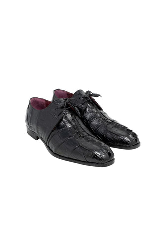 Mauri 3044 Jurassic Black Exotic Horn-Back Crocodile Oxfords (MA5114)-AmbrogioShoes