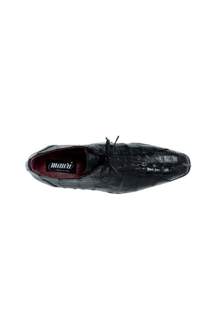 Mauri 3044 Jurassic Black Horn-Back Crocodile Oxfords (MA5114)-AmbrogioShoes