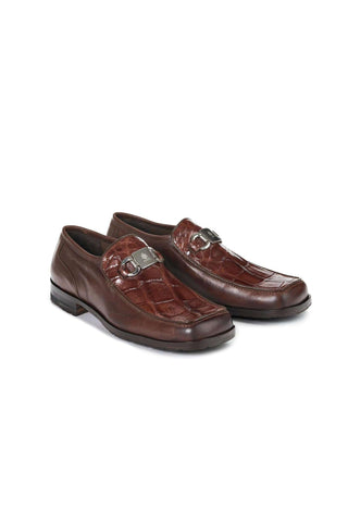 Mauri 3045 Blade Sport Rust Brown Leather and Body Alligator Loafers (MA5014)-AmbrogioShoes