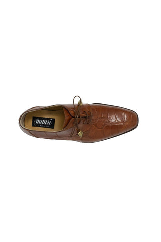 Mauri 3046 Earth Cognac Exotic Alligator Wing-tip Oxfords (MA5110)-AmbrogioShoes