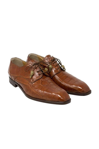 Mauri 3046 Earth Cognac Exotic Alligator Wing-tip Oxfords (MA5110)-AmbrogioShoes