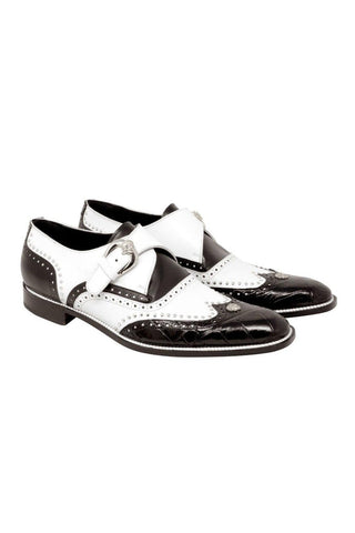 Mauri 3051 Godfather Alligator & Leather Single Monk Strap-AmbrogioShoes