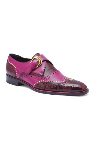 Mauri 3051 Godfather Alligator & Leather Single Monk Strap-AmbrogioShoes