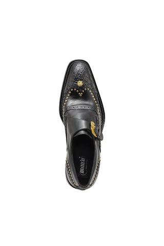 Mauri 3051 Godfather Alligator & Leather Single Monk Strap
