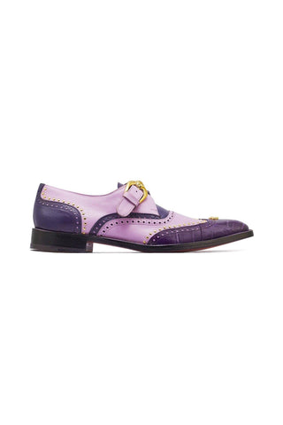 Mauri 3051 Godfather Alligator & Leather Single Monk Straps-AmbrogioShoes