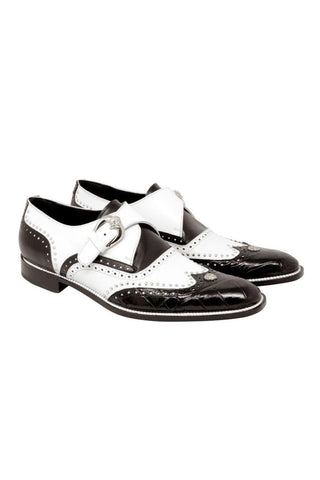 Mauri 3051 Godfather Alligator & Leather Single Monk Straps-AmbrogioShoes