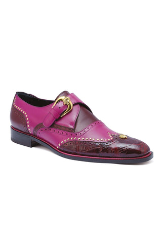 Mauri 3051 Godfather Alligator & Leather Single Monk Straps-AmbrogioShoes