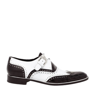 Mauri 3051 Godfather Men's Shoes Exotic Alligator Skin & Calf-Skin Leather Single Monk Straps (MA5111) (Special Order)-AmbrogioShoes