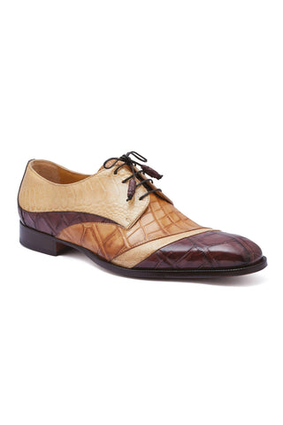 Mauri 3064 Swag Alligator & Ostrich Skin Derby (MA5529)-AmbrogioShoes
