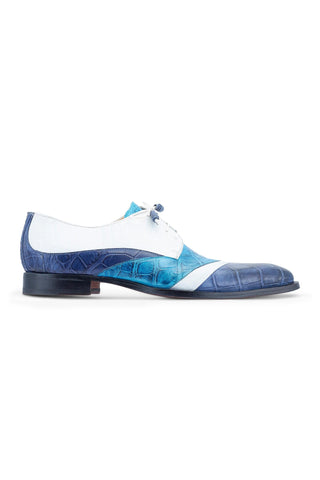 Mauri 3064 Swag Exotic Alligator & Ostrich Skin Derby (MA5529)-AmbrogioShoes