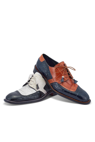 Mauri 3098 Lucchese Alligator Skin Derby (MA5432)-AmbrogioShoes
