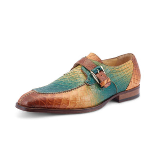 Mauri 3232 Minister Men's Shoes Exotic Alligator Skin Split-Toe Single Monk-Strap (MA5532)(Special Order)-AmbrogioShoes