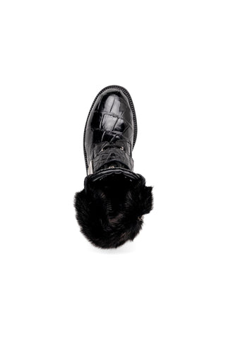 Mauri 3240 Smoke Alligator Skin / Mink / Nappa Leather Strap Derby Boots (MA5584)