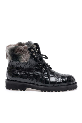 Mauri 3240/4 Smoke Alligator Lapin Lined Boots-AmbrogioShoes