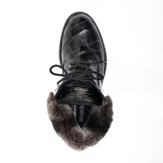 Mauri 3240/4 Smoke Men's Shoes Exotic Alligator Skin Lapin Lined Boots (MA5686)-AmbrogioShoes