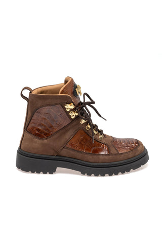 Mauri 3259 Backdoor Exotic Ostrich Skin & Nubuck Leather Boot (MA5687)-AmbrogioShoes