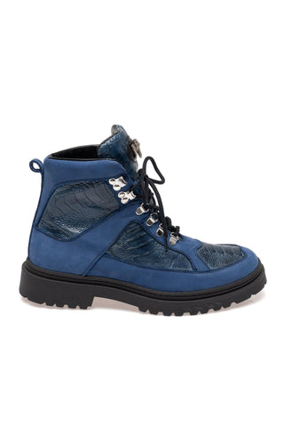 Mauri 3259 Backdoor Exotic Ostrich Skin & Nubuck Leather Boot (MA5687)-AmbrogioShoes