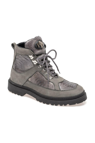 Mauri 3259 Backdoor Exotic Ostrich Skin & Nubuck Leather Boot (MA5687)-AmbrogioShoes