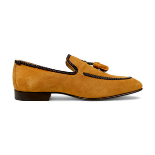 Mauri 3262 Exotic Ostrich / Suede Leather Tassels Slip-On Loafer (MA5660)-AmbrogioShoes