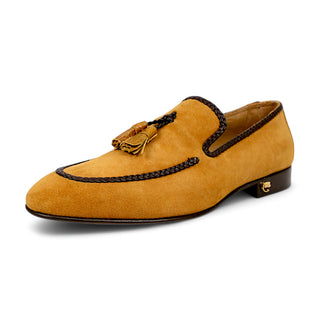 Mauri 3262 Exotic Ostrich / Suede Tassels Slip-On Loafer (MA5660)-AmbrogioShoes