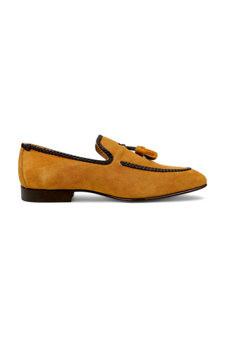 Mauri 3262 Exotic Ostrich / Suede Tassels Slip-On Loafer (MA5660)-AmbrogioShoes