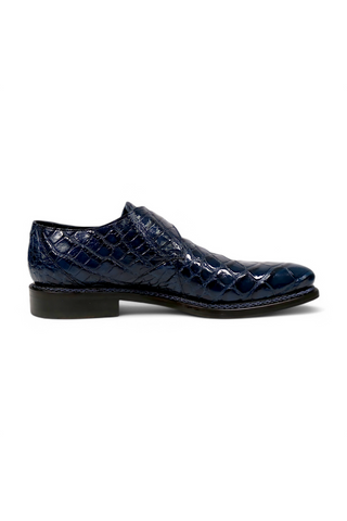 Mauri 3281/2 Shadow Exotic Alligator Skin Single Monk-Strap (MA5661)-AmbrogioShoes