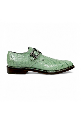 Mauri 3281/2 Shadow Exotic Alligator Skin Single Monk-Strap (MA5661)-AmbrogioShoes