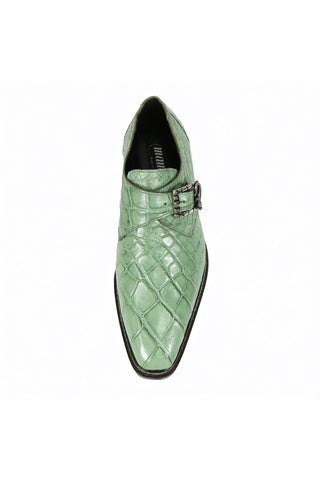 Mauri 3281/2 Shadow Exotic Alligator Skin Single Monk-Strap (MA5661)-AmbrogioShoes