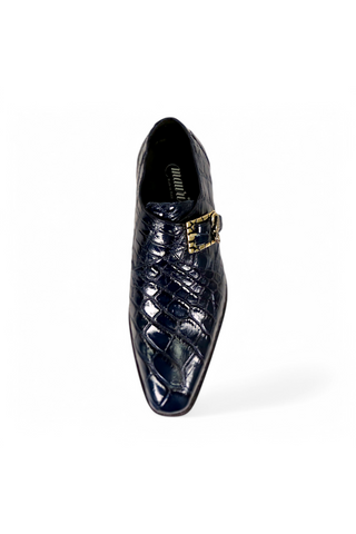 Mauri 3281/2 Shadow Exotic Alligator Skin Single Monk-Strap (MA5661)-AmbrogioShoes