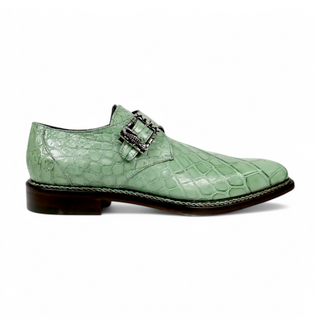 Mauri 3281/2 Shadow Exotic Alligator Skin Single Monk-Strap (MA5661)-AmbrogioShoes
