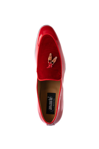 Mauri 3294 Velvet & Patent Tassel Loafer-AmbrogioShoes