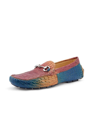 Mauri 3405/2 Scenic Exotic Alligator Driver Horse-Bit Loafers (MA5525)