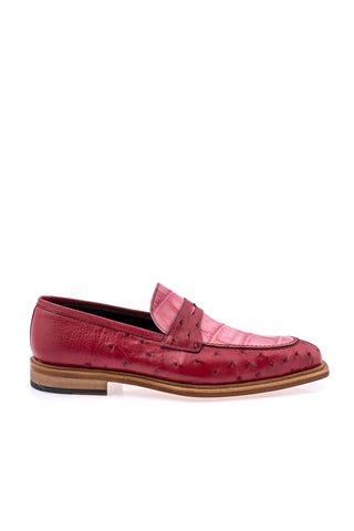 Mauri 3862 Ostrich & Alligator Penny Loafer-AmbrogioShoes