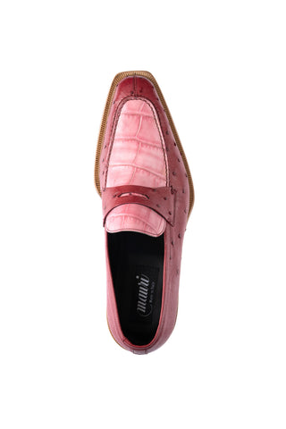 Mauri 3862 Ostrich & Alligator Penny Loafer-AmbrogioShoes