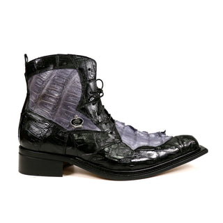 Mauri 42742-1 Men's Shoes Exotic Baby Crocodile Skin Boots (MA4612) (Special Order)-AmbrogioShoes